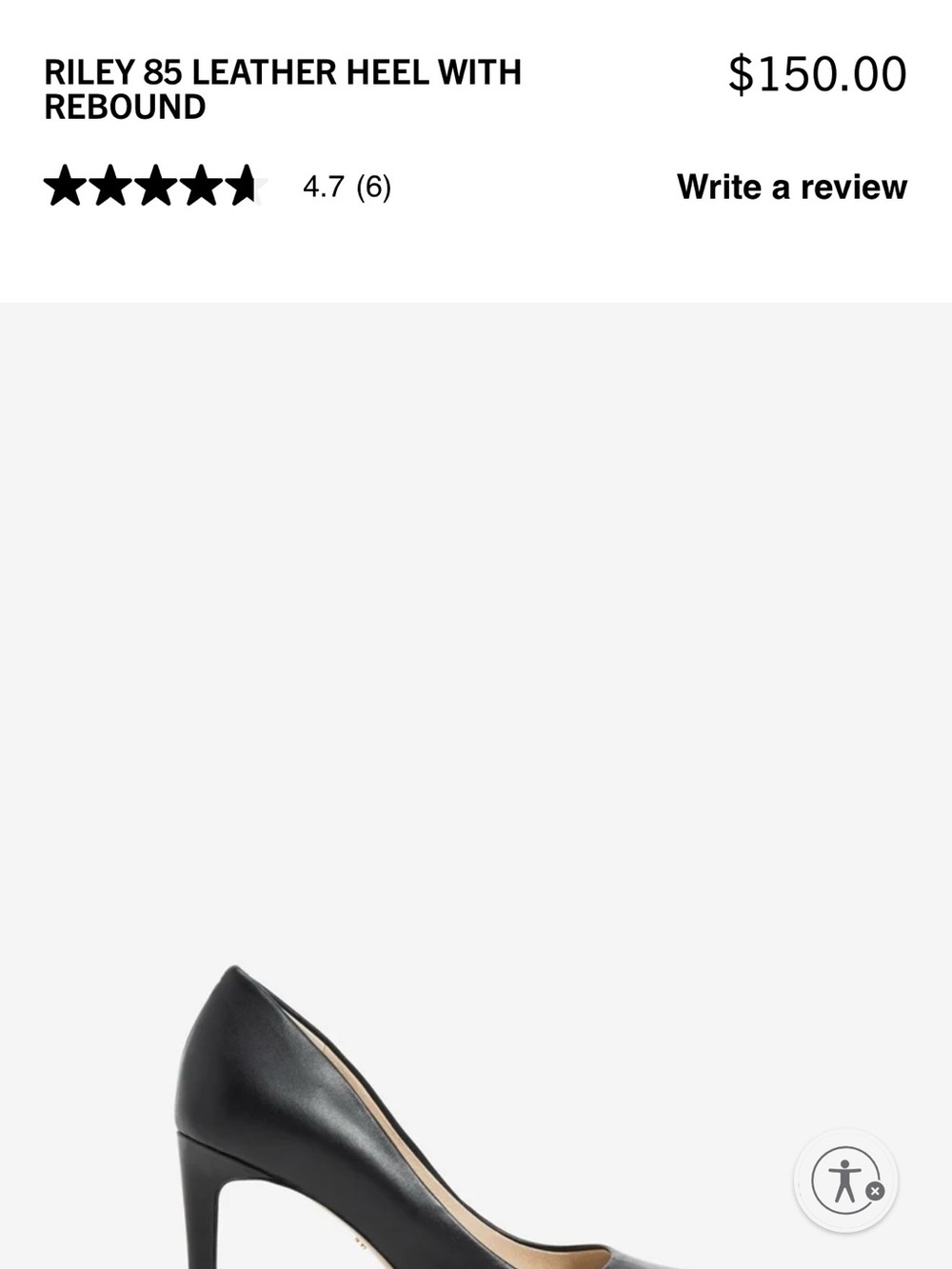 Kenneth Cole New York Black Leather Pointed Pump